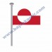 GREENLAND GÖNDER BAYRAK 50x75 ( EBAT SEÇİNİZ )